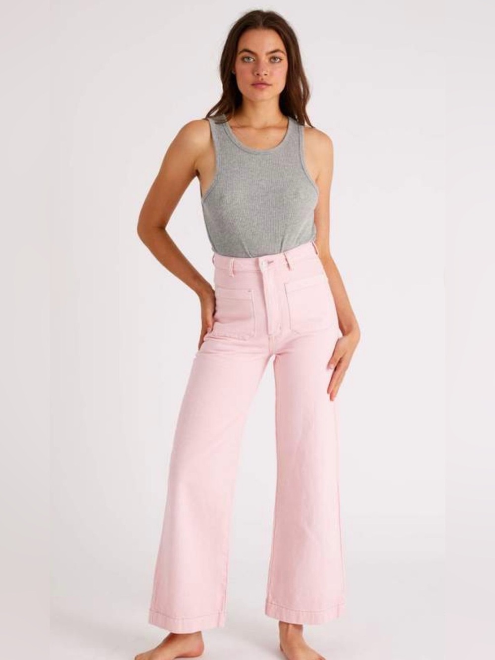 ROLLA'S 80s Pink Sailor High-Rise Wide Leg Jeans Sz 26